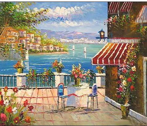 Mediterranean oil painting