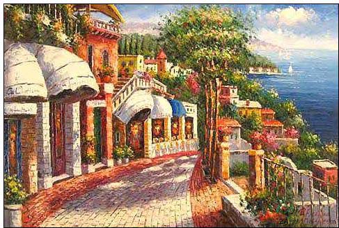 Mediterranean oil painting