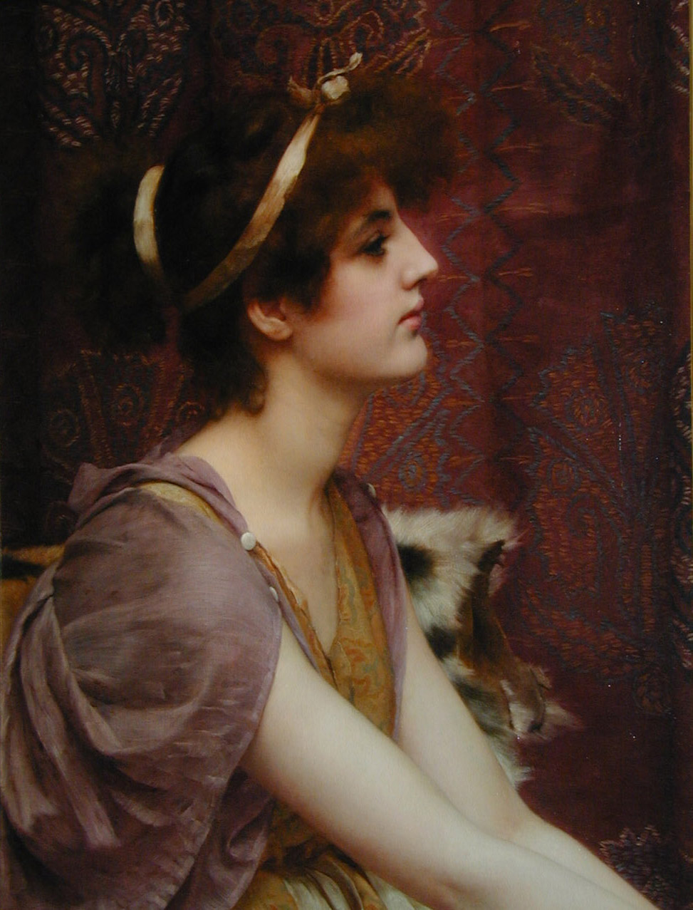 Woman oil painting