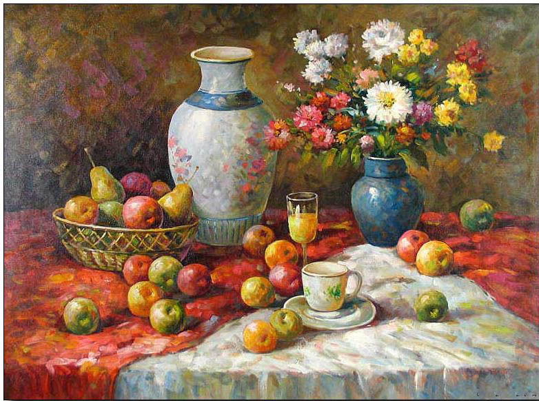 Cuisine oil painting