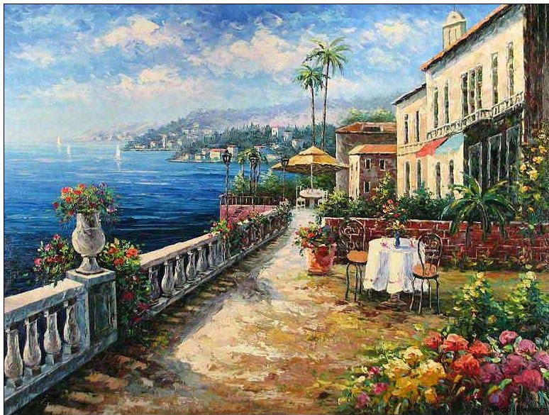 Mediterranean oil painting