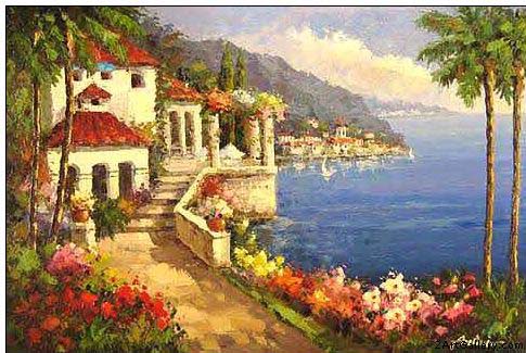 Mediterranean oil painting