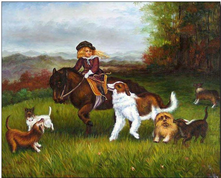 Animal oil painting