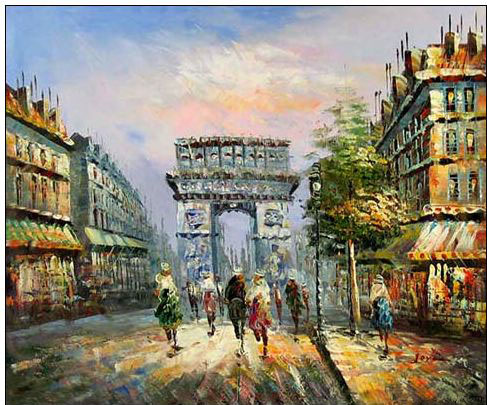 Paris Street oil painting