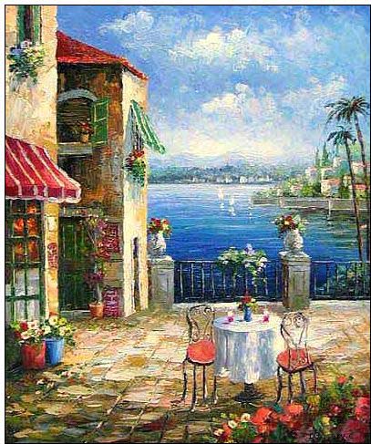 Mediterranean oil painting