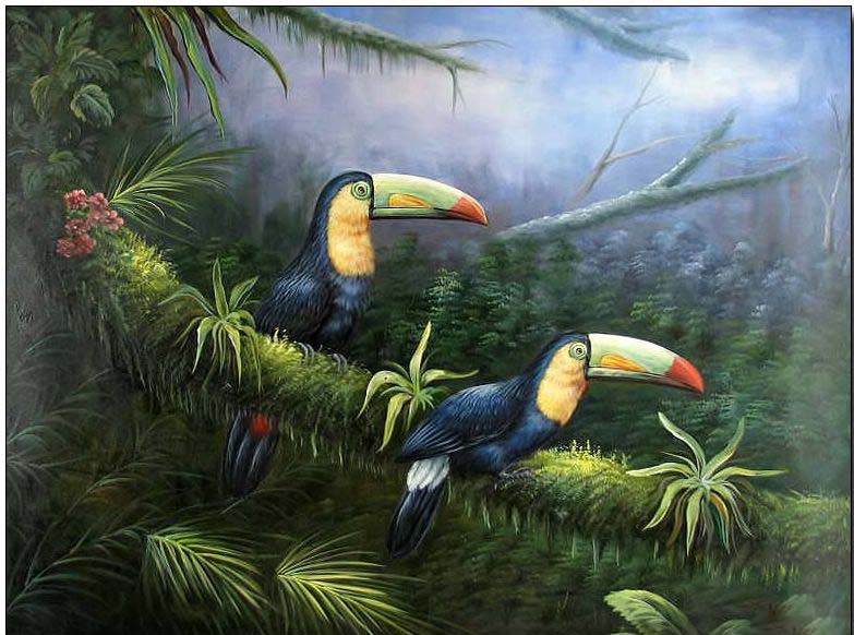 Animal oil painting