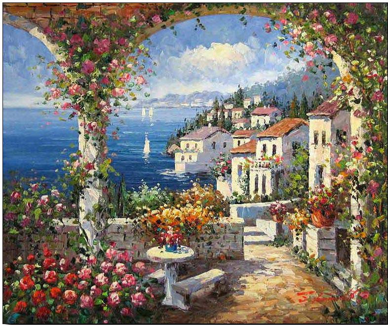 Mediterranean oil painting