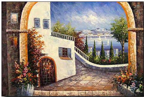 Mediterranean oil painting