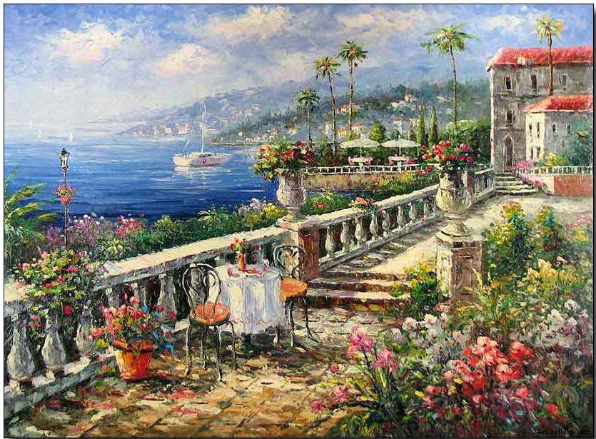 Mediterranean oil painting