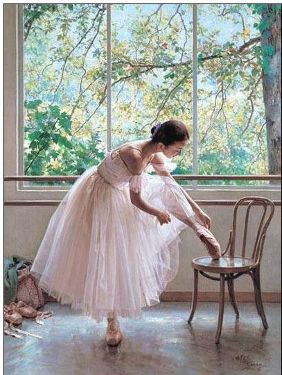 Ballet oil painting