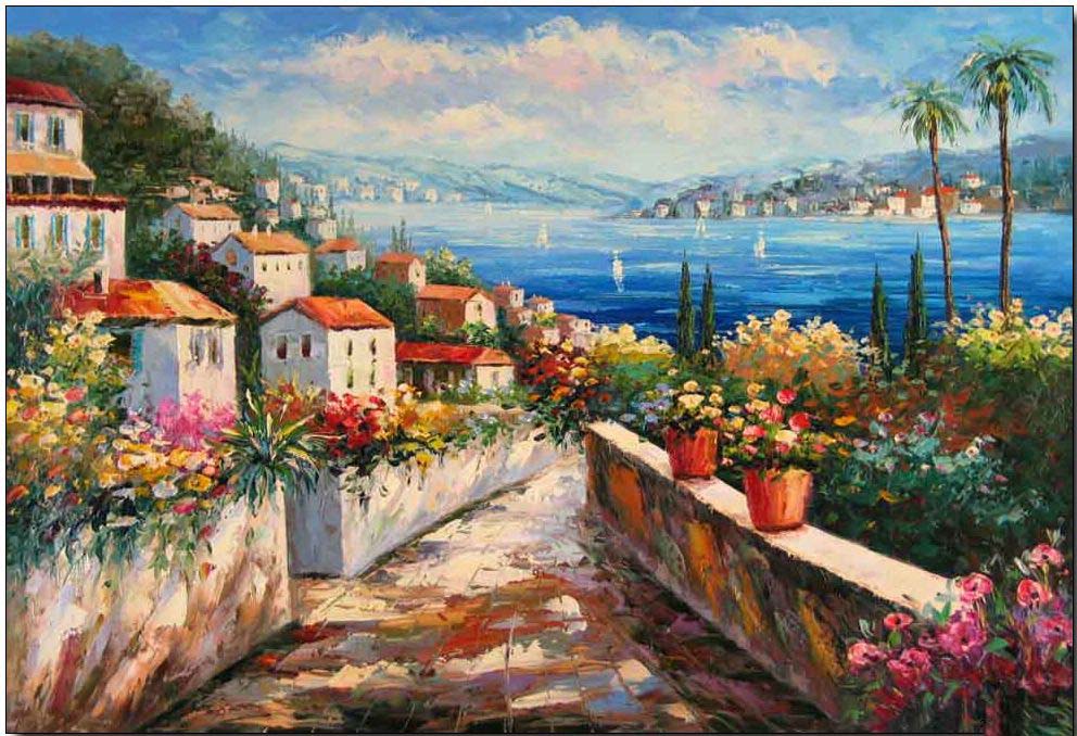 Mediterranean oil painting