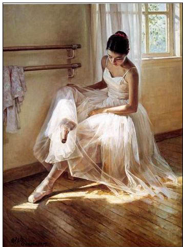 Ballet oil painting