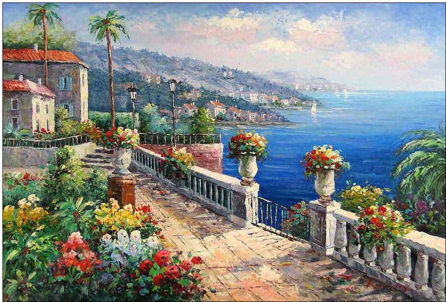 Mediterranean oil painting