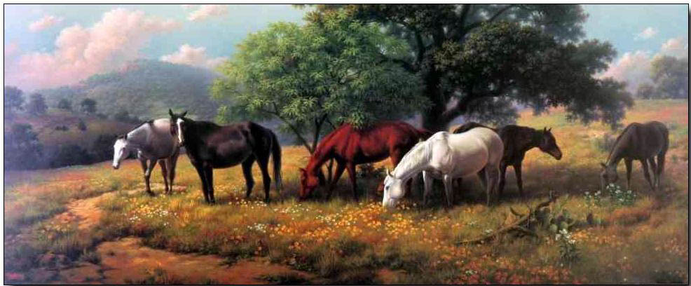 Animal oil painting