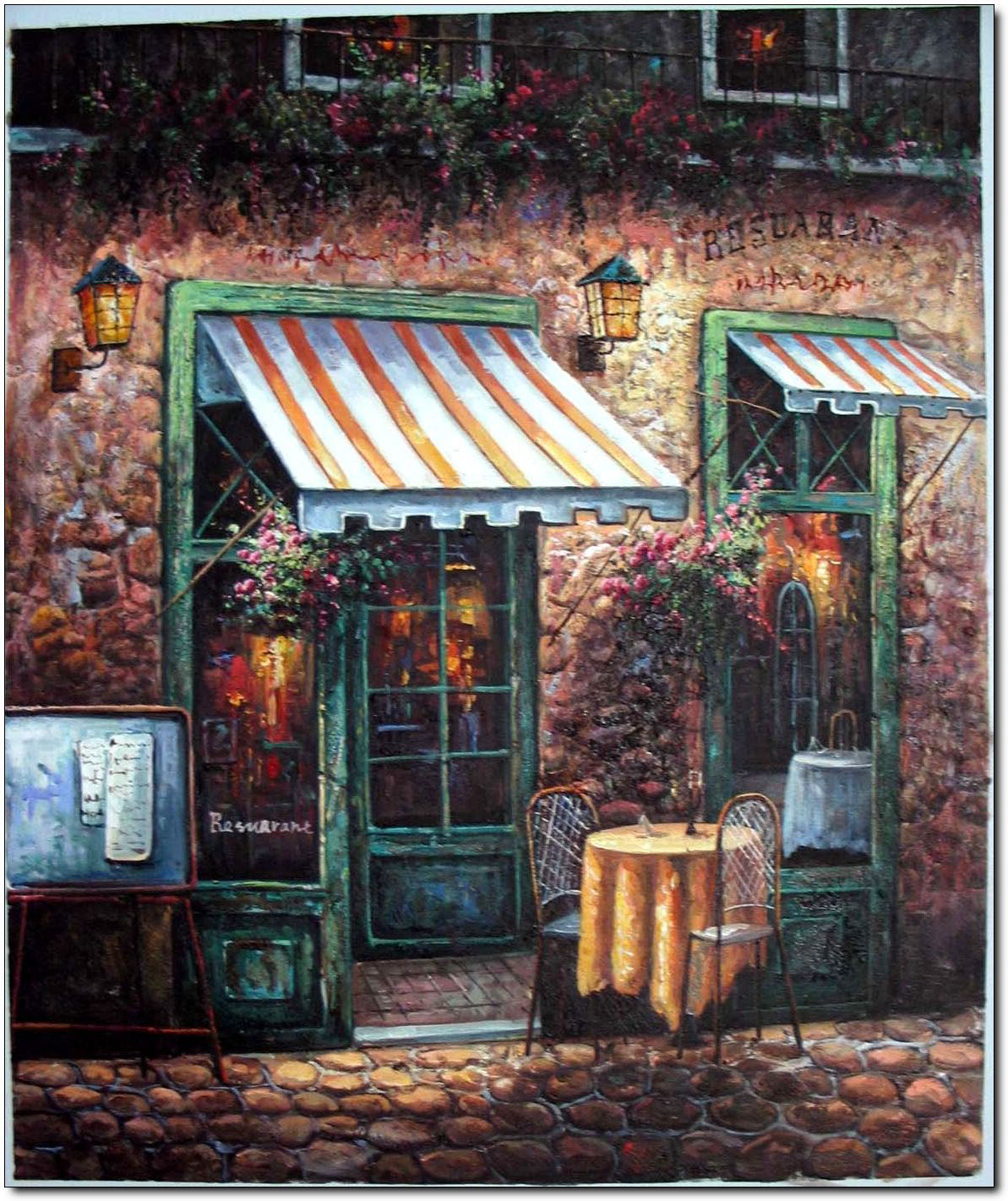 Storefront oil painting