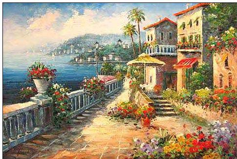 Mediterranean oil painting