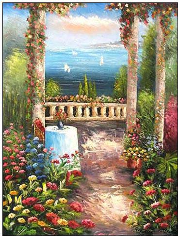 Mediterranean oil painting