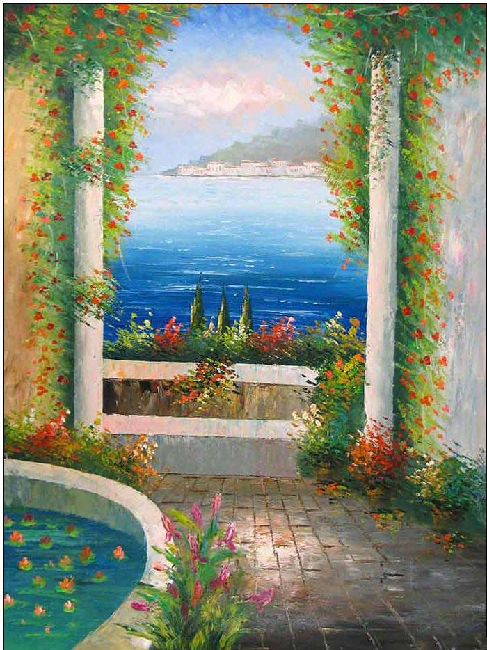 Mediterranean oil painting