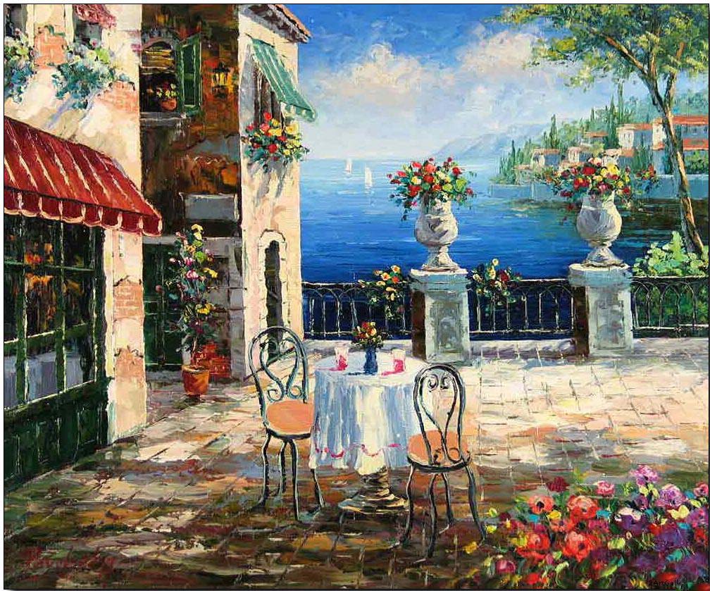 Mediterranean oil painting