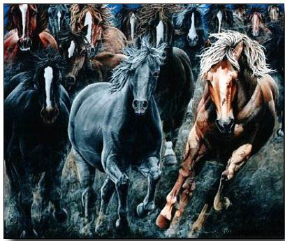 Animal oil painting