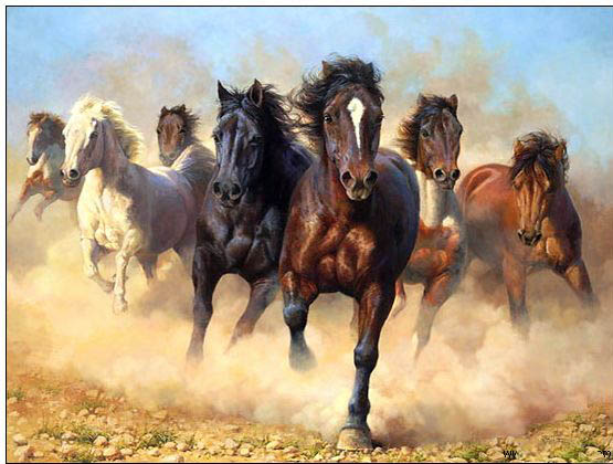 Animal oil painting