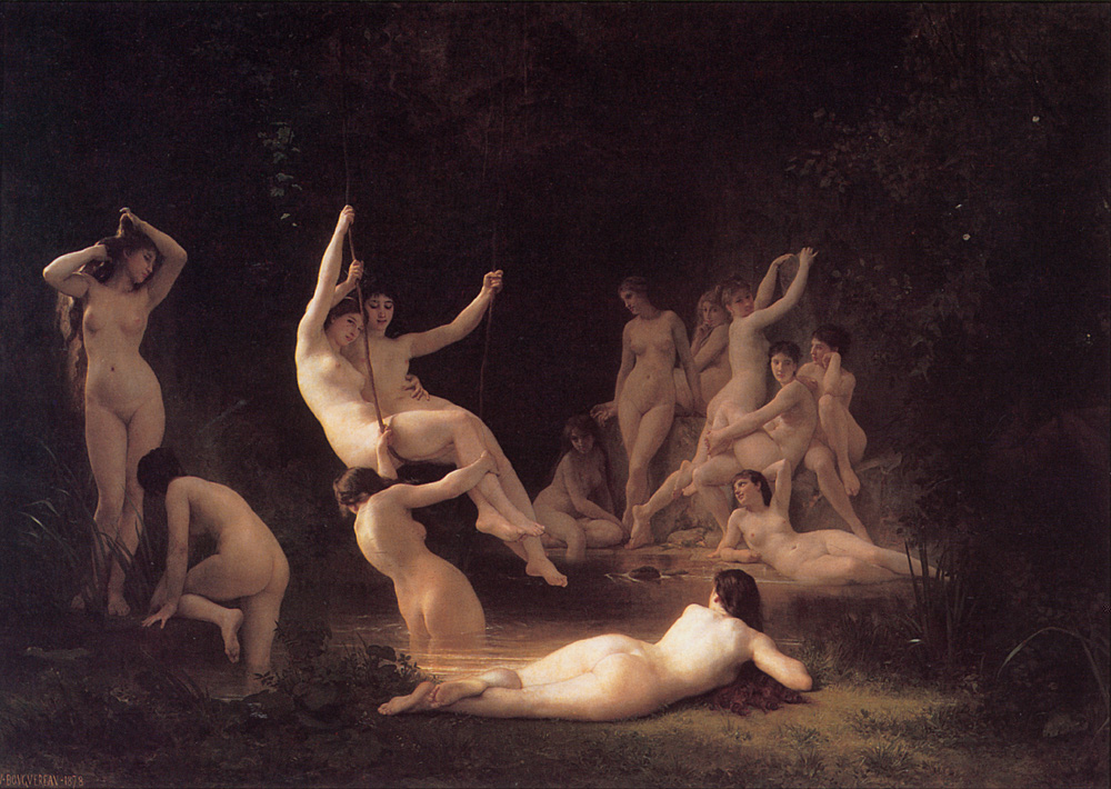 Nude oil painting