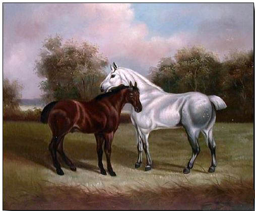 Animal oil painting