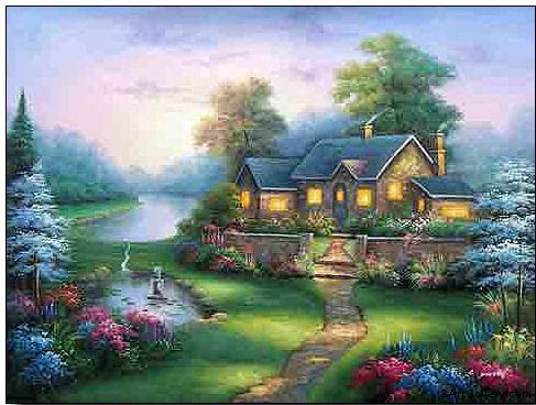 Italy Cottages Landscapes oil painting