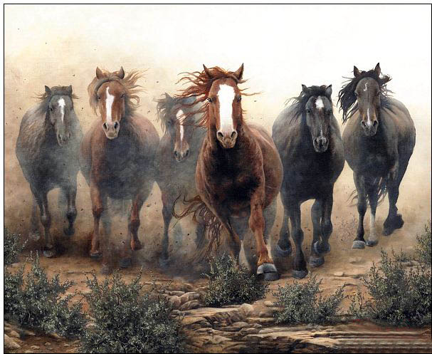 Animal oil painting