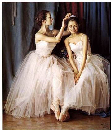 Ballet oil painting