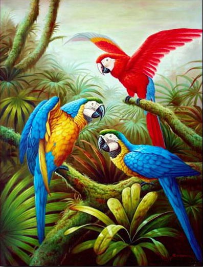 Animal oil painting