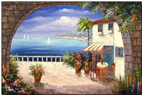 Mediterranean oil painting