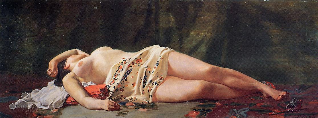 Woman oil painting