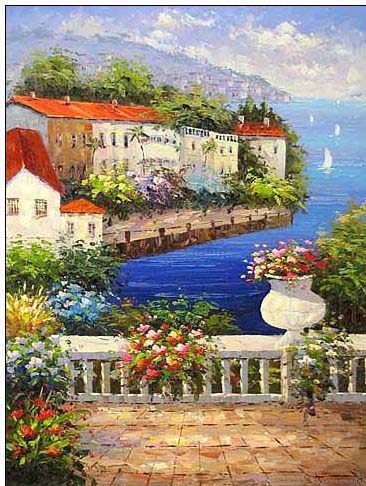 Mediterranean oil painting