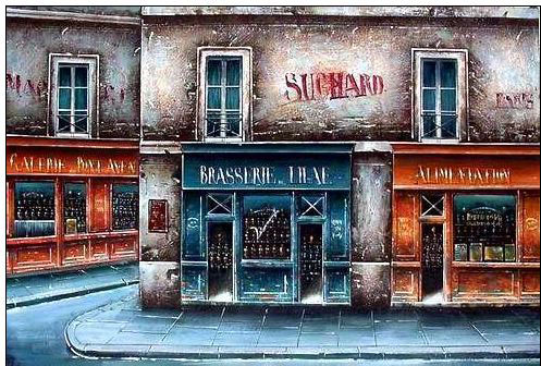 Storefront oil painting