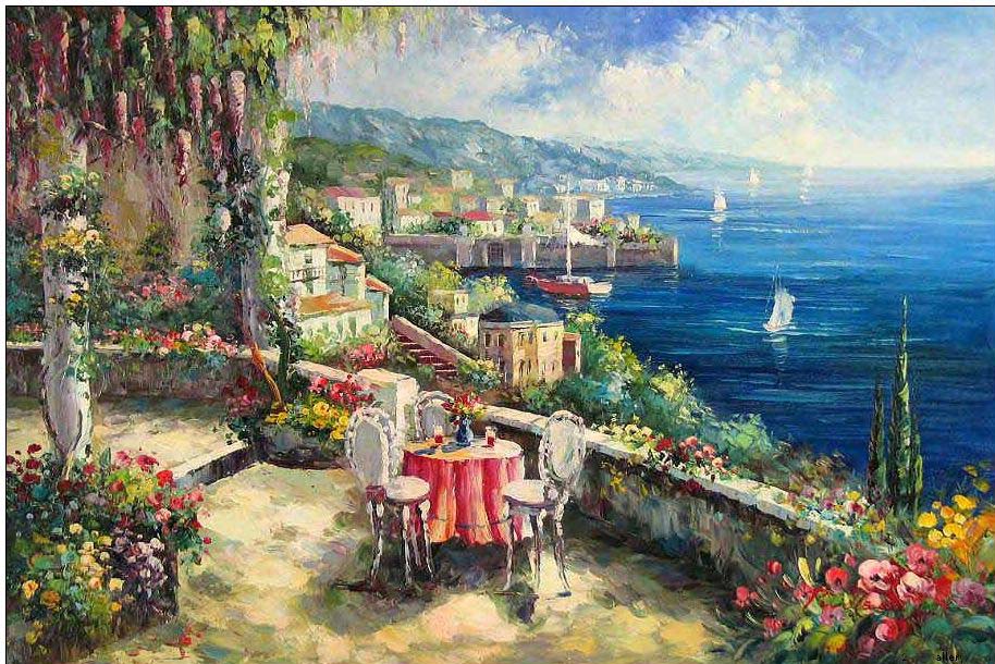 Mediterranean oil painting