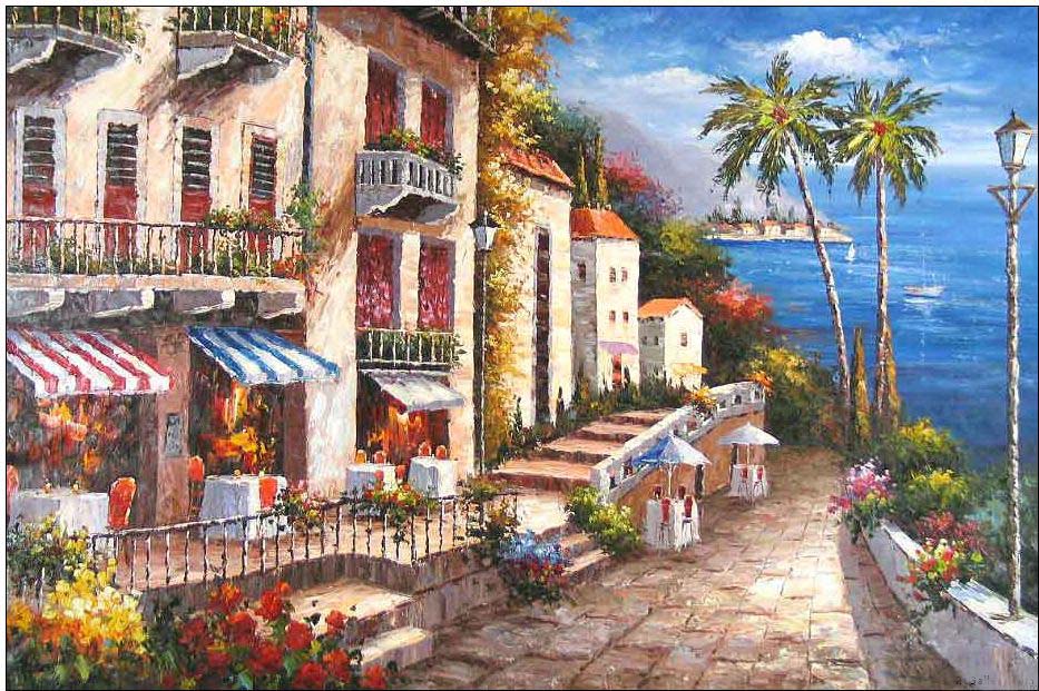 Mediterranean oil painting