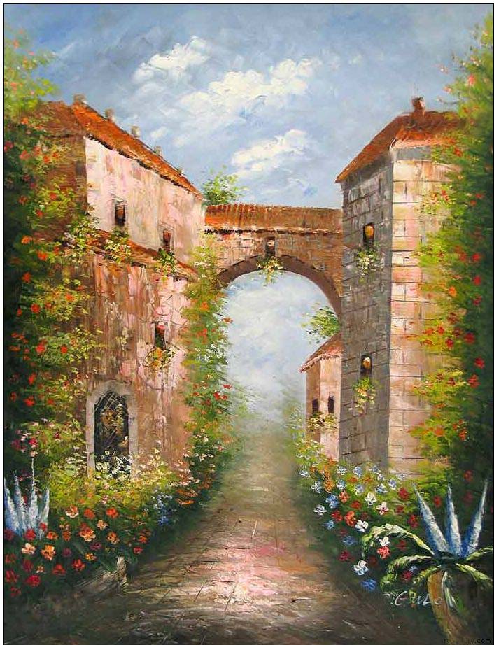 Mediterranean oil painting