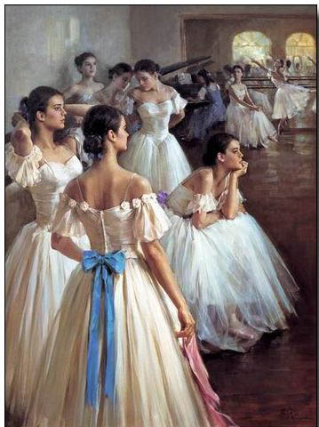 Ballet oil painting