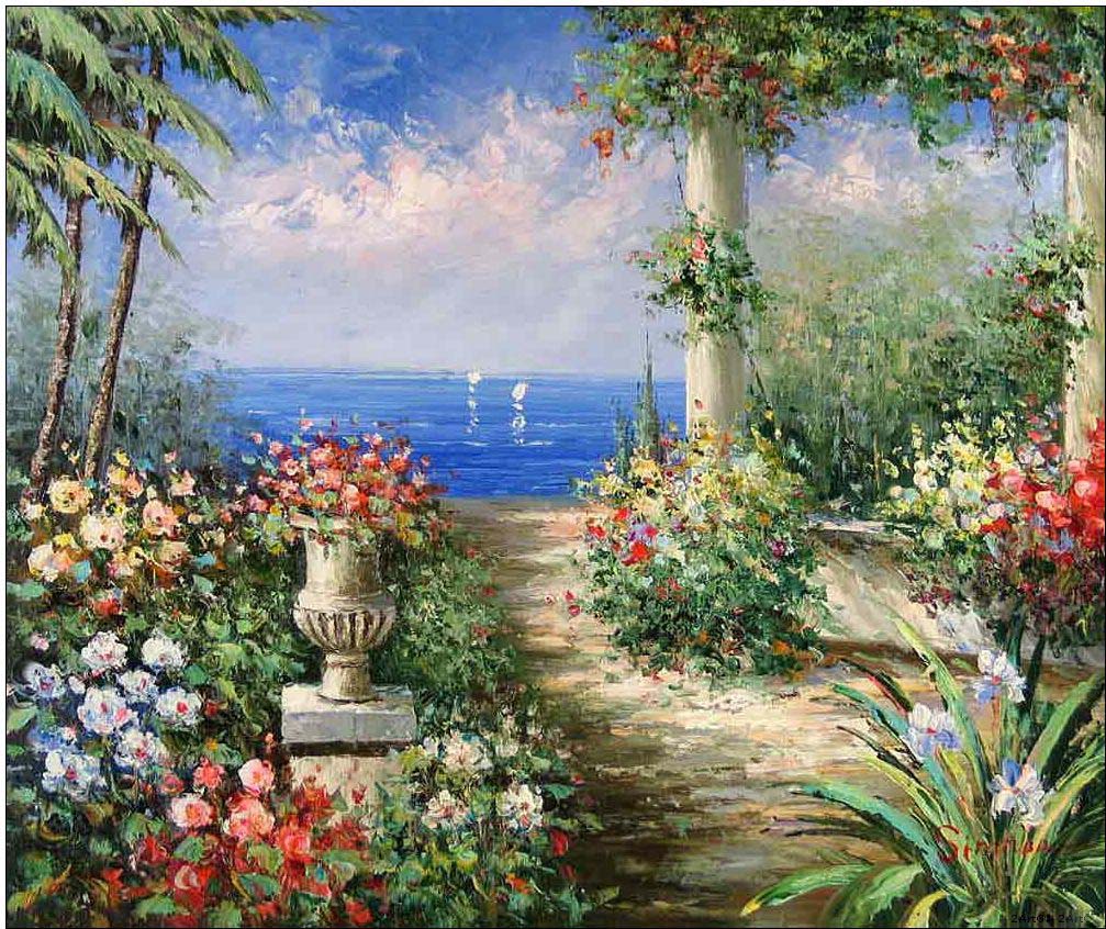 Mediterranean oil painting