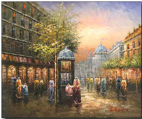Cities oil painting