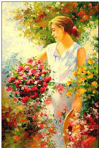 Floral oil painting