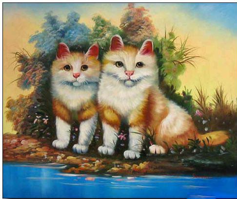 Animal oil painting