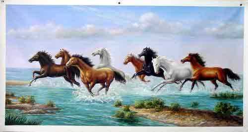 Oil painting for sale:horses-050
