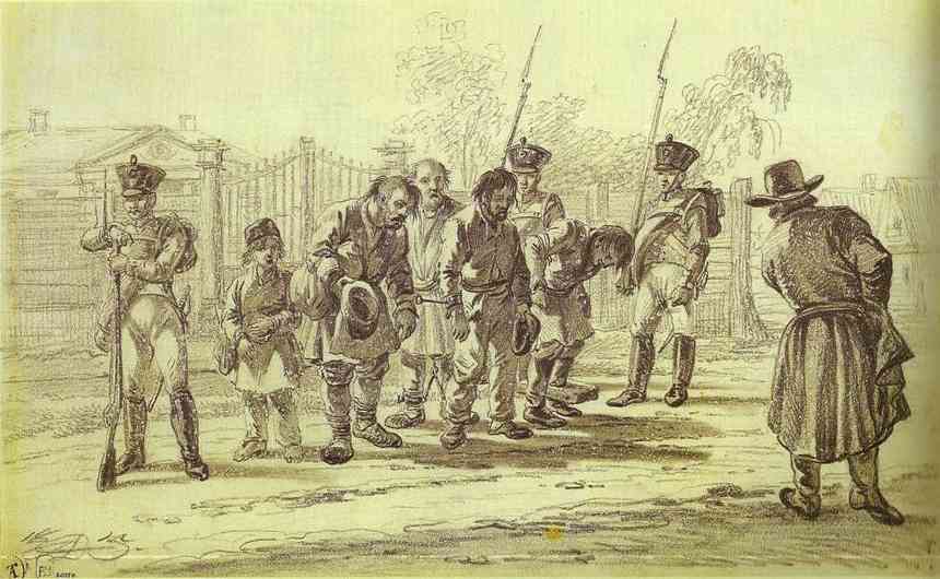 Oil painting:Convicts under Escort. 1815