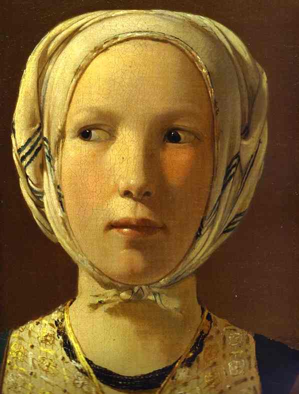 Oil painting:The Fortune-Teller. Detail. c. 1632