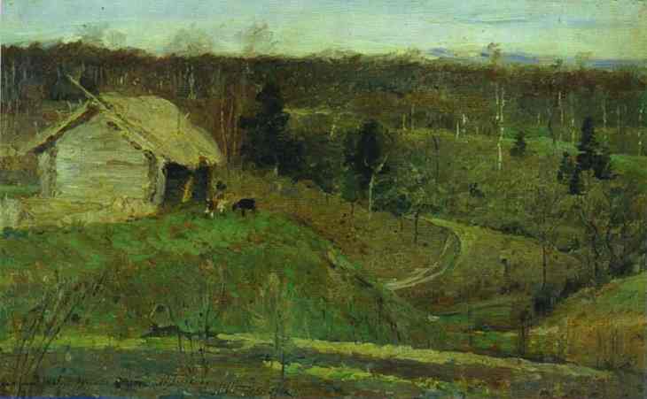 Oil painting:Spring. Study. 1901