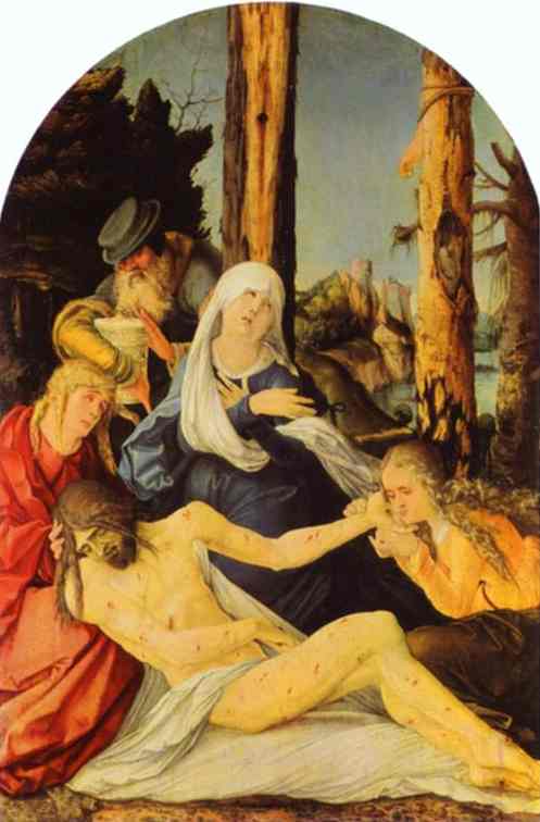 Oil painting:The Lamentation. c. 1515