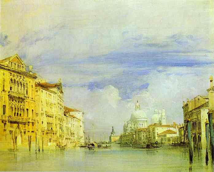 Oil painting:Venice. The Grand Canal. 1827
