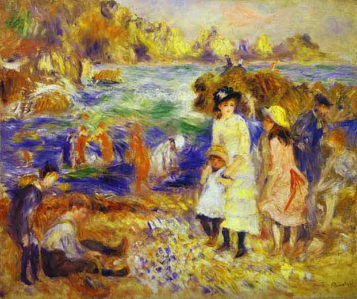 Children on the Beach of Guernesey. 1883